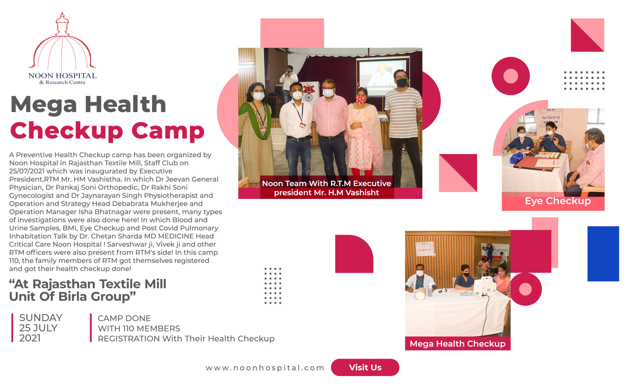 Health Checkup Camp In Rajasthan Textile Mill 2021