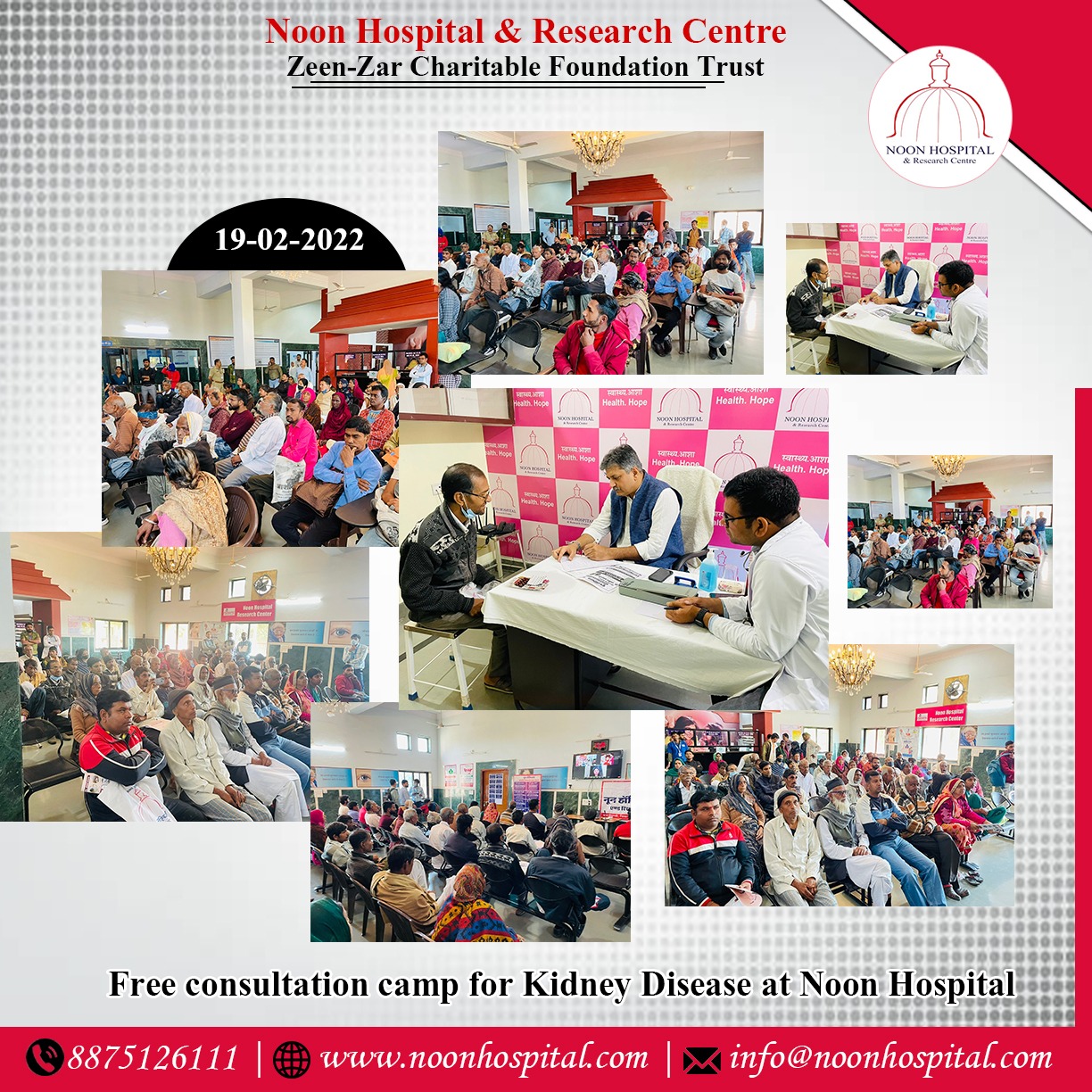Free consultation camp for Kidney Disease at Noon Hospital