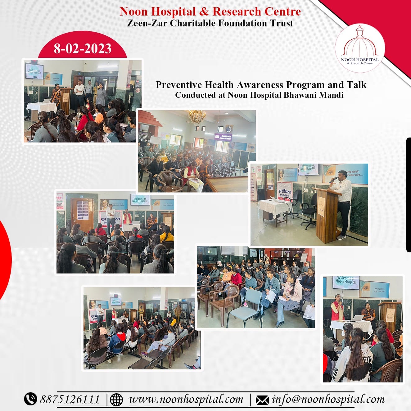 Girls Health and Social Awareness program conducted at Noon Hospital. Dr. Bandana Paul, Pediatrician of Noon Hospital addressed the girl students in the program.